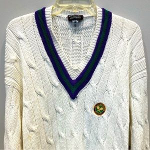 Vintage Wimbledon V-Neck Sweater